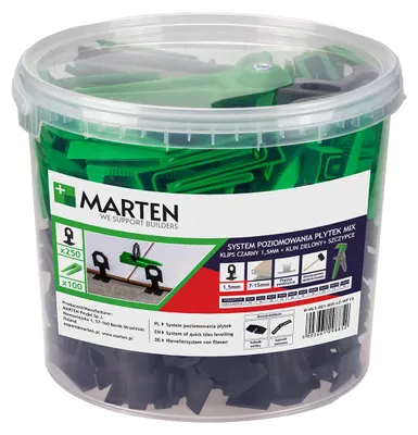 Produktbild von Marten KLIPS Fliesen Nivelliersystem 1,5mm Schwarz Keile Zange