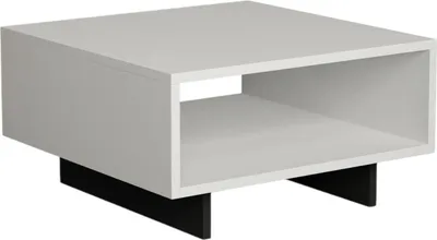 Image de Sondalo - Table basse, 60x60x32h cm Blanc, un Compartiment