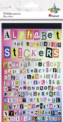 Produktbild von Aufkleber Buchstaben & Zahlen 6 Blatt Titanum