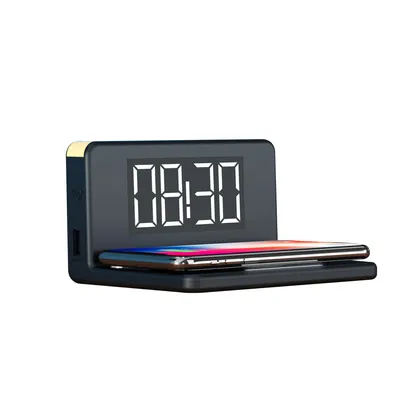 Immagine prodotto di RealPower ChargeAir - Sveglia digitale - Rettangolare - Nero - 10 W - Cina - LED