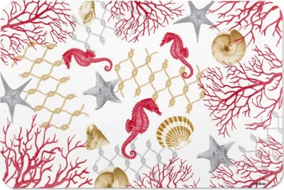 Produktbild von Excelsa Set mit 6 Tischsets Coral Kunststoff 43,5x0,1x29 cm Bunt