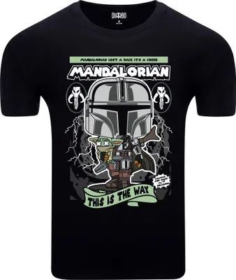 Immagine prodotto di T-shirt da uomo Diarbo con stampa amante di Star Wars Mandalorian nero taglia M