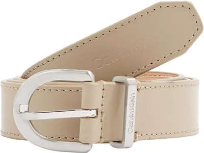 Produktbild von Calvin Klein Damen Gürtel Ck Must Metal Loop 2.5 cm Ledergürtel, Grau (Silver Mi