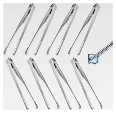 Produktbild von Servierzange, Küchenzange, 8 Stück, 17,8 cm, Edelstahl, Silber