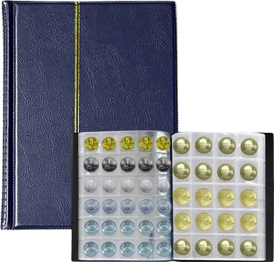 Produktbild von Münzalben - Münzsammlermappe - Münzsammlung Aufbewahrungssystem - Münzmappe - Münzhalter - Münzaufbewahrungsblätter - Münzen Aufbewahrung - Geldsammlermappe - Geldalbum - Geldmappe