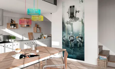 Produktbild von Komar Digitaldruck Vliestapete "Star Wars Imperial Forces", bunt, 100 x 250 cm; 001-DVD1