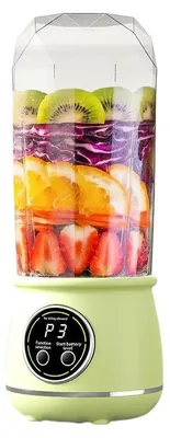 Obrázek produktu pro Zimilo Přenosný bezdrátový stolní mixér 600 ml, 5 nožů, nabíjení přes USB, mini mixér na smoothie, multifunkční odšťavňovač pro domácnost i na cesty, zelený