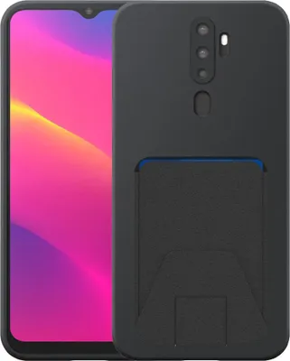 Obrázok produktu pre Vhodné pre telefón Oppo A5 (2020) / A9 (2020) Puzdro s nastaviteľnou koženou priehradkou - Flexibilný zadný kryt Puzdro zo silikónového TPU s nastaviteľnou koženou priehradkou - čierne - Smartphonics
