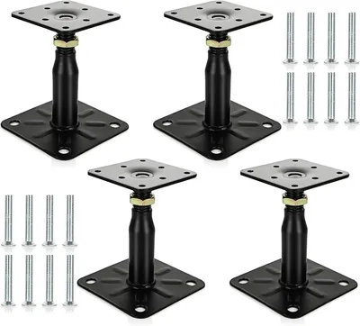 Immagine prodotto di Supporti per pali, da 100 a 150 mm, 4 pezzi, in acciaio zincato, per recinzioni da giardino