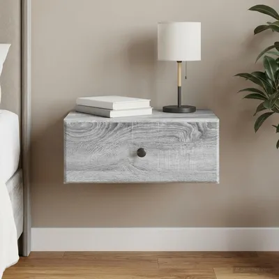 Immagine prodotto di Maison Exclusive - Comodino da parete Sonoma grigio 49 x 34,5 x 20 cm