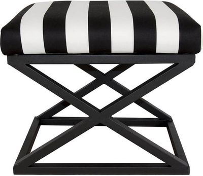 Taburet Capraz - Black, White, Černá, Bílá