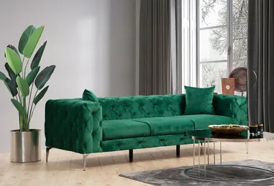 Immagine prodotto di Hanah Home, Como- HLN1134, Verde, Divani letto, Struttura: legno di faggio / pannello truciolare