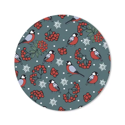 Produktbild von MuchoWow® Mauspad Mousepad Vogel - Weihnachten - Schnee - Beere - Muster 40x40 cm - Mousepads - Maus Mat - Pad - Mausunterlage - Schreibtisch Accessoires
