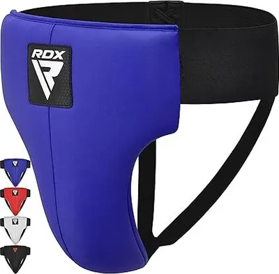 Produktbild von RDX Tiefschutz Herren Kampfsport Boxen, Genehmigt SATRA, Maya Hide Leder, Hodenschutz Manner MMA Kickboxen Unterleibschutz Handball Muay Thai, Groin Guard Protection Zubehör, Tiefenschutz Taekwondo