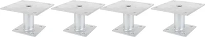 Immagine prodotto di Alberts, 4 supporti per pali, piastra 150x100 mm, tubo Ø 42 mm, zincato a caldo, da avvitare