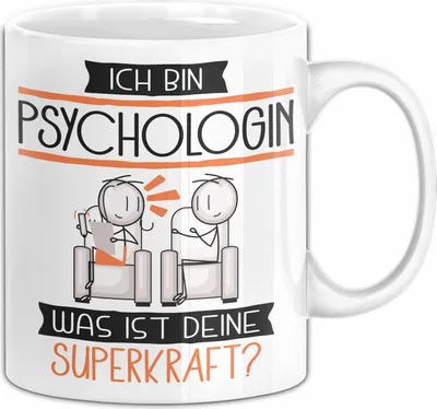 Produktbild von Psychologin Geschenk Tasse Ich Bin Psychologin Was Ist Deine Superkraft Geschenkidee Lustig Geburtstag Weihnachten (Weiß)
