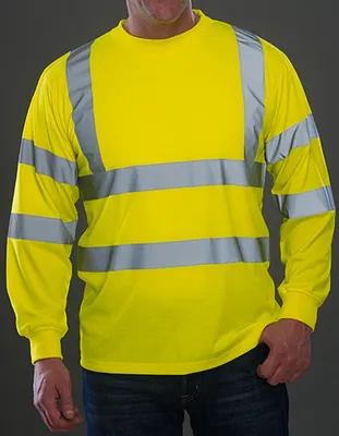 Immagine prodotto di YOKO HVJ420 | Maglietta Hi Vis a maniche lunghe - EN ISO 20471:2013 Classe 3 - Colore: Giallo Hi-Vis - Taglia: L