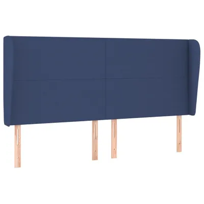 Produktbild von vidaXL Kopfteil mit Ohren Blau 163x23x118/128 cm Stoff
