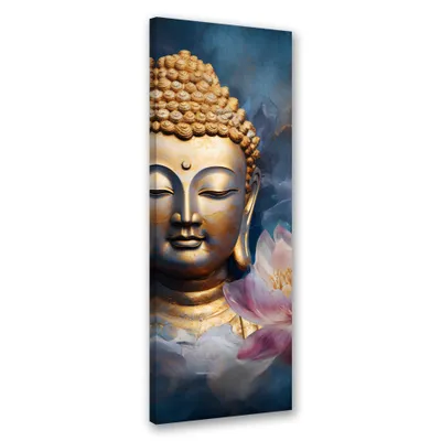 Obrázek produktu pro Obraz na plátně Buddha 30x90 Feeby Zlatý obraz na zeď připravený k zavěšení