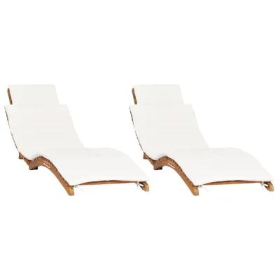 Zdjęcie produktu dla VidaXL 3143633, Lounge, Obite siedzisko, Drewno tekowe, Kremowy, Biały