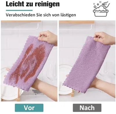 Produktbild von Famanu Mikrofasertücher 25 x 25 cm - Waschbare, Lintfreie Tücher