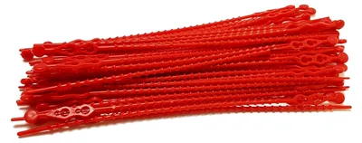 Produktbild von Kugelbinder - Mehrzweckbinder - Kabelbinder - 180mm Rot 50 Stück