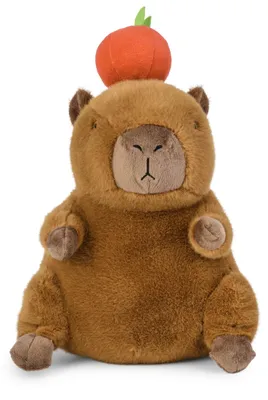 Image de Peluche kapybara avec une pomme, 25 cm, jouet en peluche pour enfants