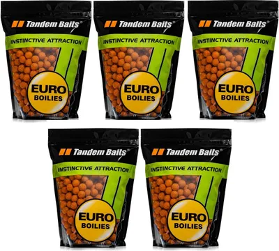Produktbild von Tandem Baits 5-er Set Euro Boilies Scopex, Karpfen Angeln ohne Mühe, Köder zum Große-Fische-Angeln, Karpfenzubehör für Profis & Hobby-Angler 18 mm 1 kg
