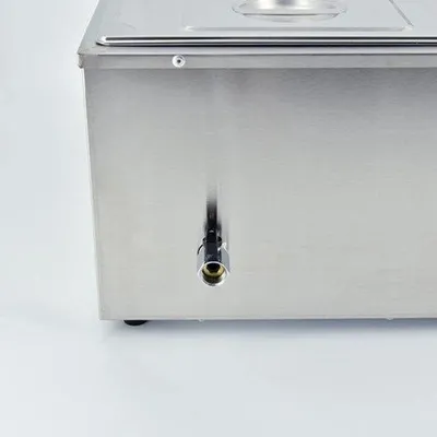 Obrázek produktu pro Elektrický ohřívač na bufet, 1500 W, 2 nádoby - nerezová ocel - 32,6 x 32,6 x 15,4 cm - Profesionální ohřívač potravin