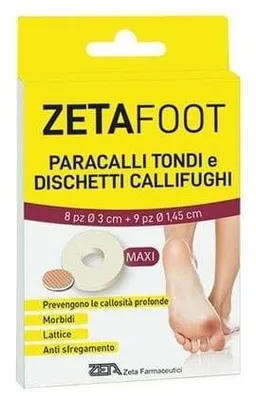 Immagine prodotto di Zetafoot Paracallo Tondo 8 Pezzi + Dischetto Callifugo 9 Pezzi