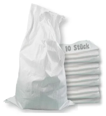 Immagine prodotto di Sacchi tessuti 10 pezzi sacchi per rifiuti sacchi pesanti per macerie edilizie sacchi tessuti in PP di alta qualità 50x90 cm (1,69€ / pezzo)