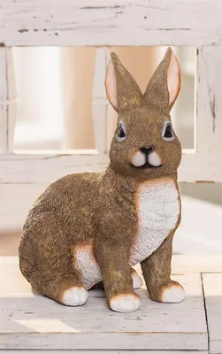 Produktbild von Dekofigur "Hase" aus Polyresin, 30 cm hoch, Osterdeko, Osterhase, Osterfigur
