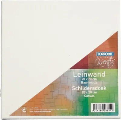 Produktbild von 6 Leinwände bespannte Keilrahmen Leinwand 20x20cm