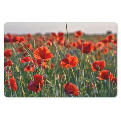 Produktbild von MuchoWow® Mauspad Mousepad Blumen - Mohnblumen - Natur - Rot 27x18 cm - Mousepads - Maus Mat - Pad - Mausunterlage - Büroartikel - Desk Matten