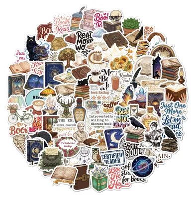 Productafbeelding van Set van 100 Vintage Stickers voor Creatieve Decoratie
