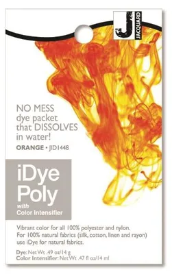 Imagen del producto de Tinta para textiles Jacquard iDye Poly, 14 g, color naranja, para tejidos sintéticos