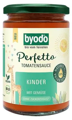 SOS POMIDOROWY Z WARZYWAMI DLA DZIECI BEZ DODATKU CUKRÓW BIO 340 ml - BYODO