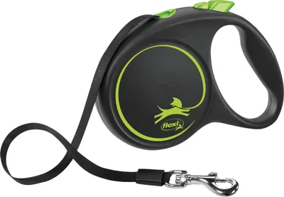 Produktbild von Flexi Automatische Hundeleine Black Design M Band 5 M Grün
