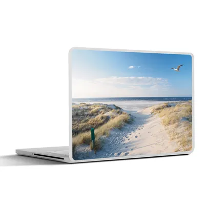 Produktbild von MuchoWow® Laptop Aufkleber Sticker Cover Düne - Möwe - Strand - Meer - Sonne 36.5x27.5 cm - Laptop-Sticker