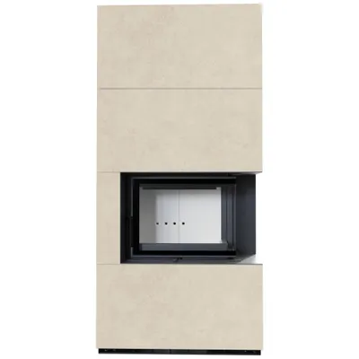 Produktbild von Kaminbausatz KRATKI FLOKI BOX rechts 8 kW Ø 160 Quarzsinter FOKOS