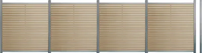 Immagine prodotto di Home Deluxe Recinto per la privacy in WPC ALIRA Teak - 4 x elemento + 6 x pali | schermo per la privacy, elemento per recinzione, recinto da giardino, schermo per recinzione, recinto a doghe, frangivento