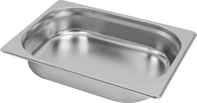 Zdjęcie produktu dla Pojemnik GN na posiłki, gastronomiczny 1/2 Mega-M ze stali nierdzewnej 325x265x65mm