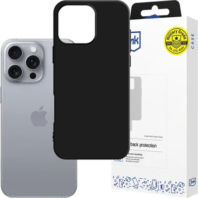 Obrázok produktu pre 3MK Matt Case, Ochranný obal, Apple, iPhone 16 Pro, 16 cm (6.3"), Čierna