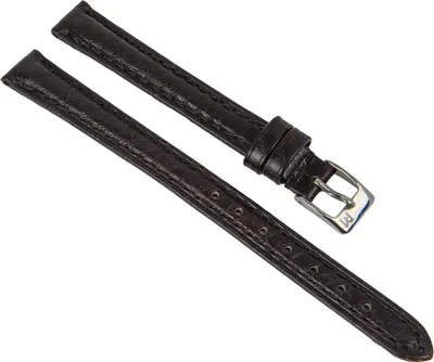 Produktbild von Uhrenarmband XL echt Bisonleder genarbt braun Minott 27728, Stegbreite:12mm, Schließe:Silbern