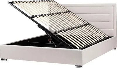 Obrázek produktu pro BELIANI Postel s úložným prostorem světle béžová polyesterové čalounění 180 x 200 cm moderní design čalouněné čelo postele ložnice