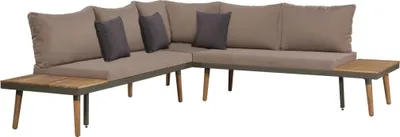 Produktbild von vidaXL 4-tlg. Garten-Lounge-Set mit Auflagen Massivholz Akazie Braun