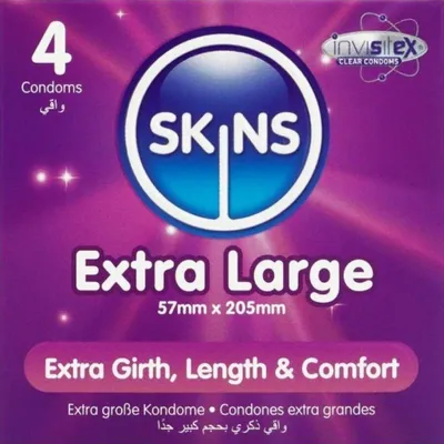 Immagine prodotto di Skins - Preservativi Extra Large Premium Confezione Da 4