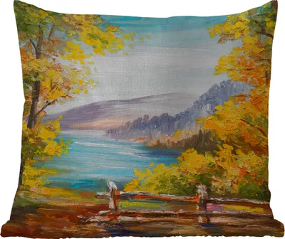 Produktbild von MuchoWow® Outdoor Kissen - Malerei - Ölgemälde - Pflanzen - Natur - 45x45 cm - Wetterfest - Lounge Kissen - Fotokissen - Dekoratives Kissen