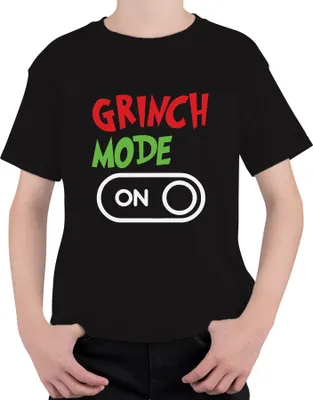 Produktbild von Grinch Mode On Weihnachtsoutfit - Weihnachten Christmas Xmas Uni Kinder T-Shirt, Schwarz, 116