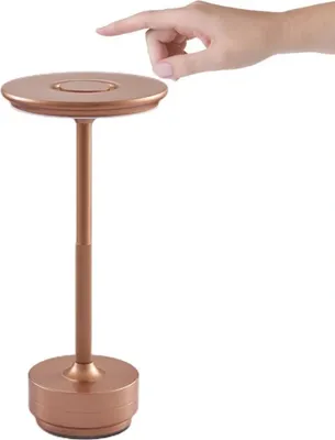 Produktbild von Kabellose dimmbare LED Akku Tischleuchte Touch Tischlampe Lampe Wohnzimmer Nachttischlampen Dreifarbiges Licht Roségold